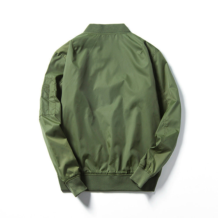 Unisex Leichter Nylon-Fliegerblouson mit kontrastreicher Innenlage und Ärmelzippertasche Drune