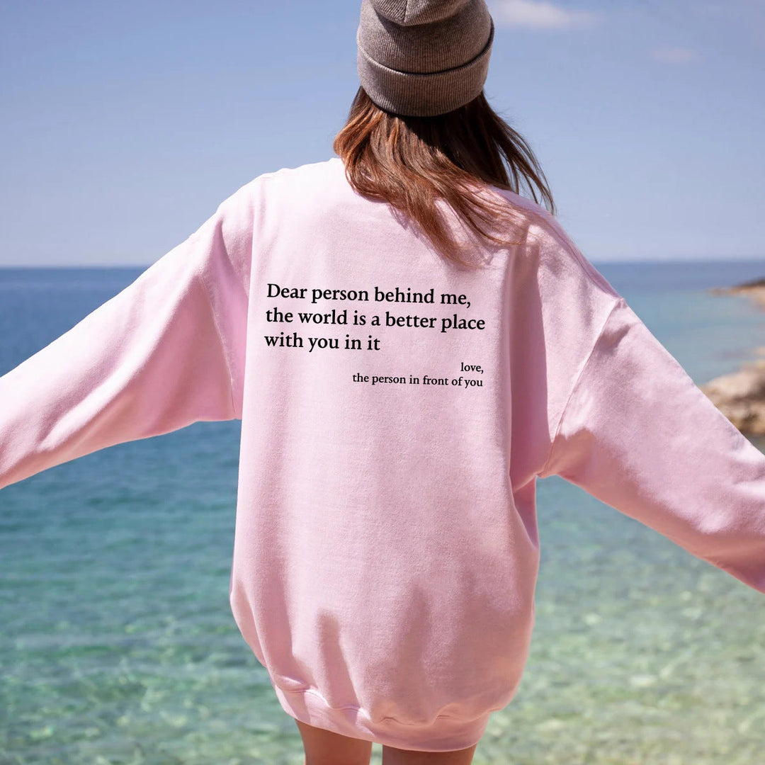 Damen Sweatshirt mit inspirierendem Schriftzug Drune