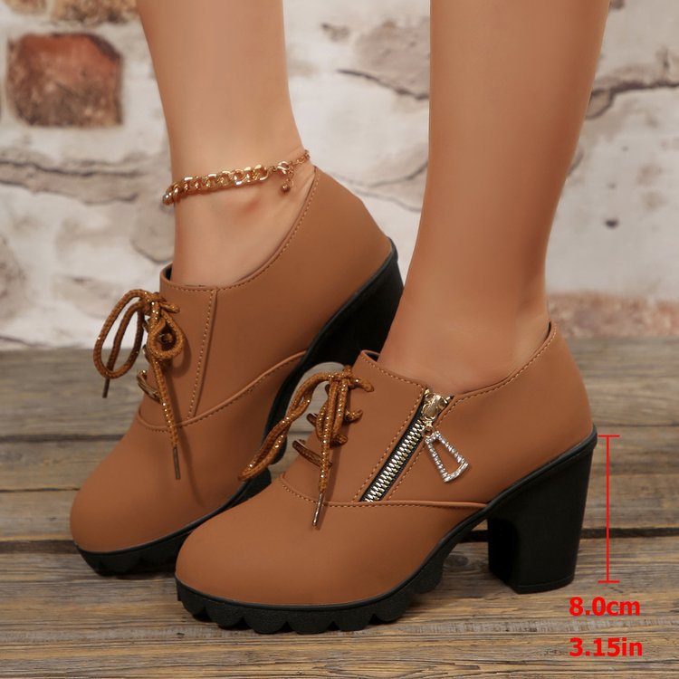 Damen Schnür-Pumps mit glitzernden Akzenten und rutschfester Sohle Drune
