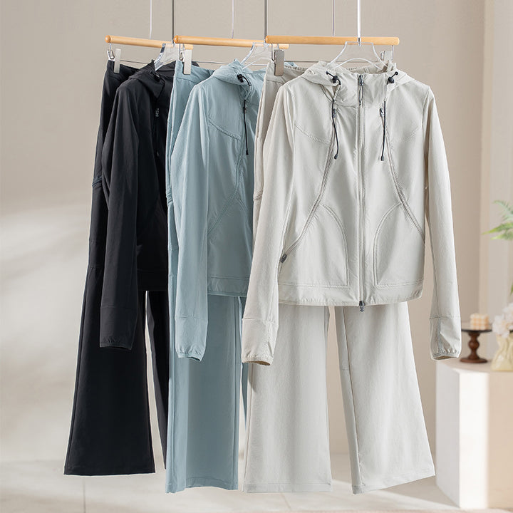 Damen Leichte Softshell-Outdoorjacke mit Kapuze und Zwei-Wege-Reißverschluss Drune