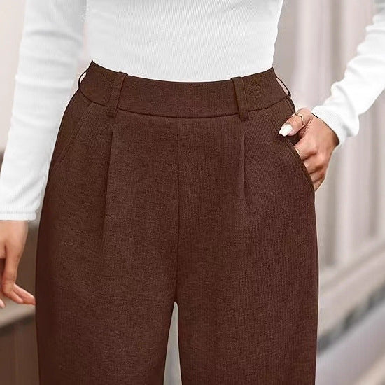 Damen weite Palazzo-Hosen mit elegantem Bund Drune