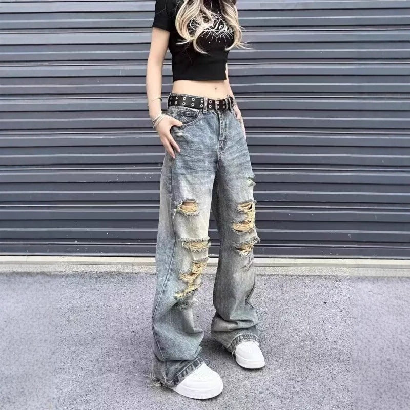 Damen Weitgeschnittene Jeans Drune