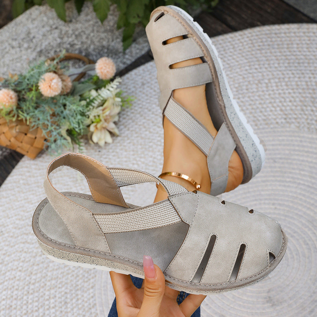 Damen Atmungsaktive Freizeitsandalen mit elastischen Riemen und ergonomischem Fußbett Drune