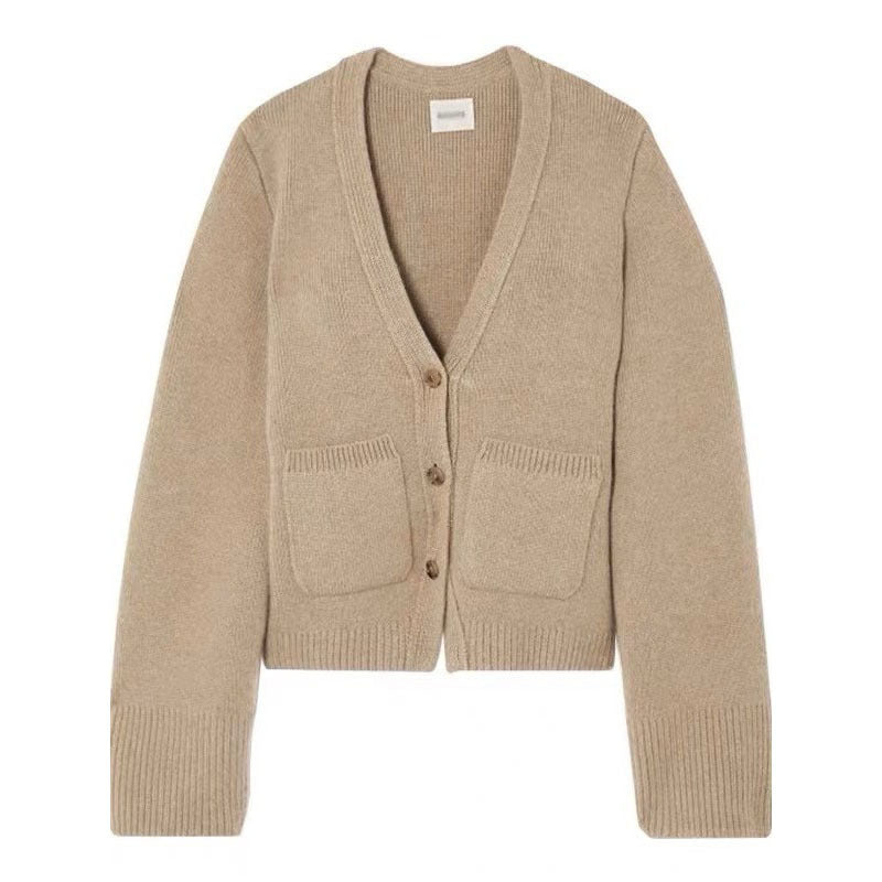 Damen Kuscheliger Strickcardigan mit übergroßen Ärmeln Drune