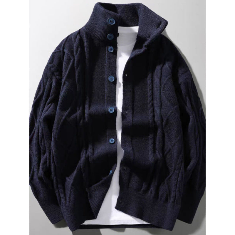 Damen Strickjacke mit hochwertiger Struktur und modernem Stehkragen Drune