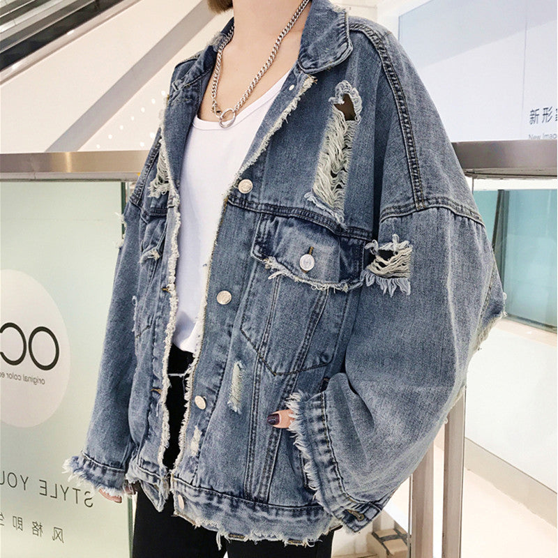 Damen Oversized Jeansjacke Drune