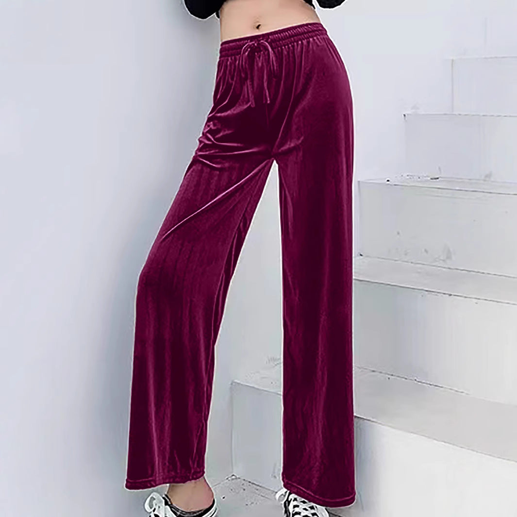 Damen weiche und lässige Lounge-Hose aus Samt Drune