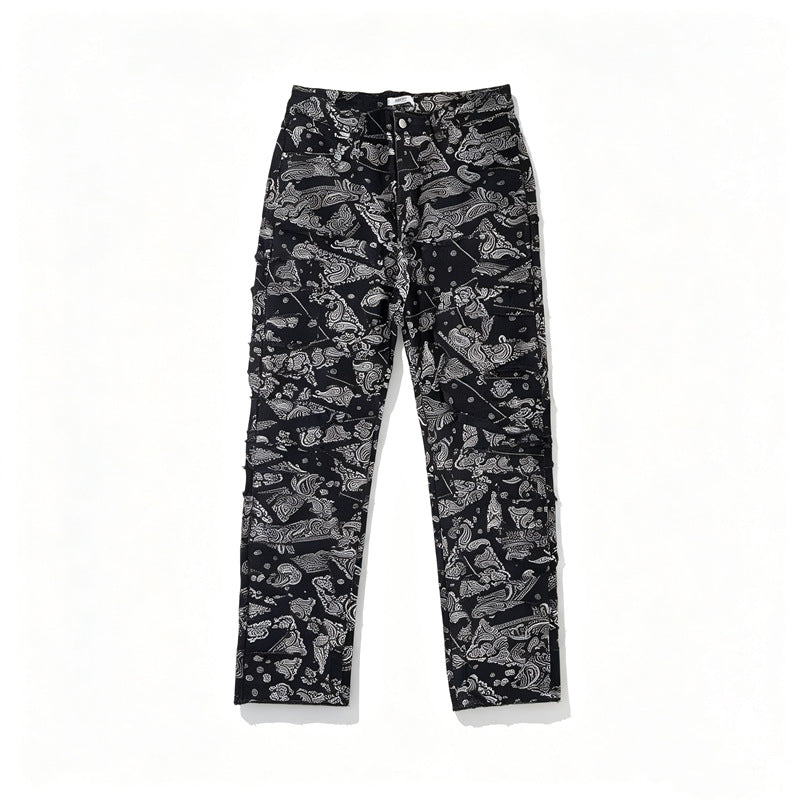Herren Modische Cargo-Hose mit vielseitigem Muster Drune