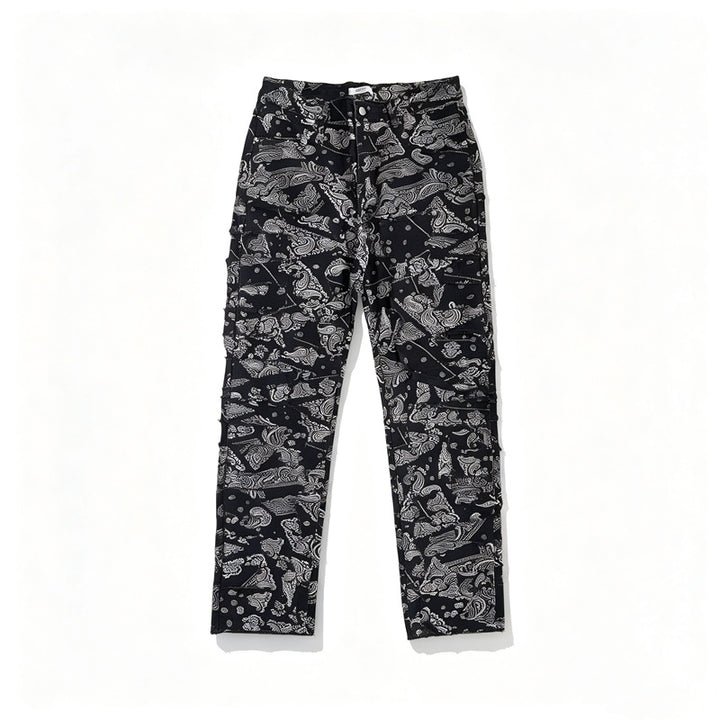 Herren Modische Cargo-Hose mit vielseitigem Muster Drune