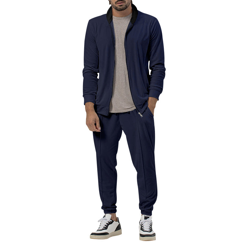 Herren Atmungsaktive Zip-Jacke mit hohem Kragen und seitlichen Taschen Drune