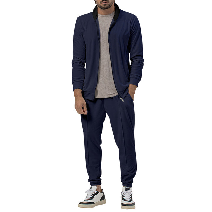 Herren Atmungsaktive Zip-Jacke mit hohem Kragen und seitlichen Taschen Drune