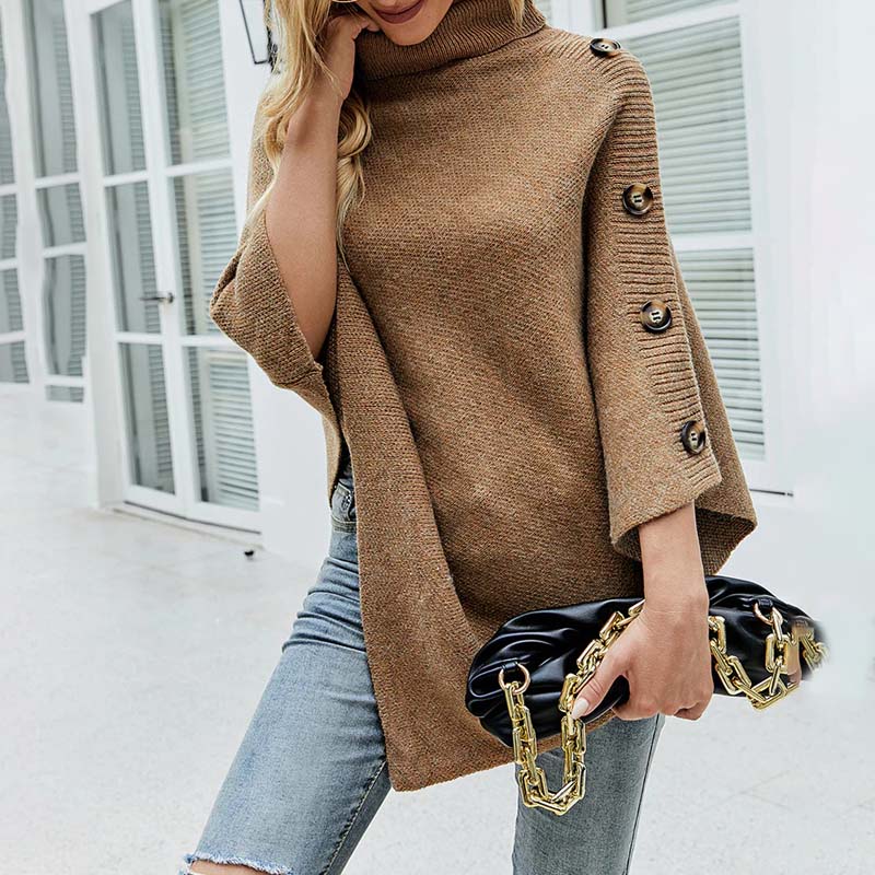 Drune | Einfarbiger Strickpullover Für Elegante Outfits
