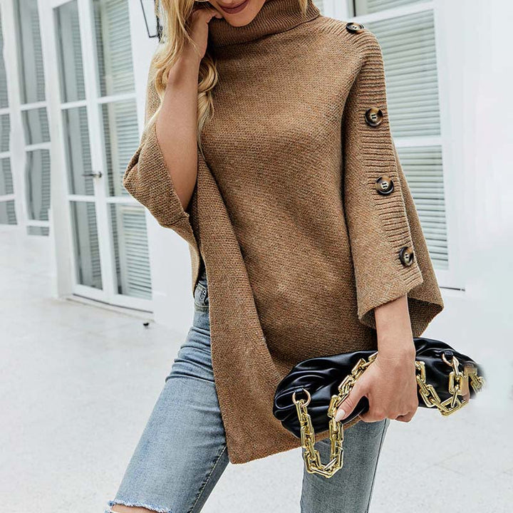 Drune | Einfarbiger Strickpullover Für Elegante Outfits