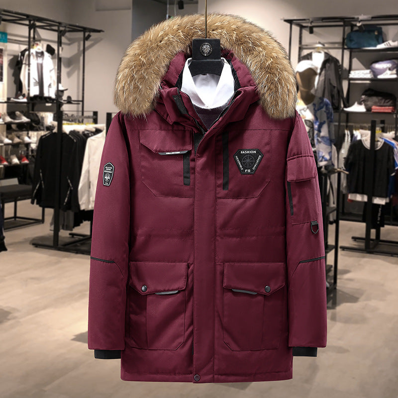Herren Premium Expeditionsparka mit Kunstfellkragen, winddichter Membran und multifunktionalen Taschen Drune
