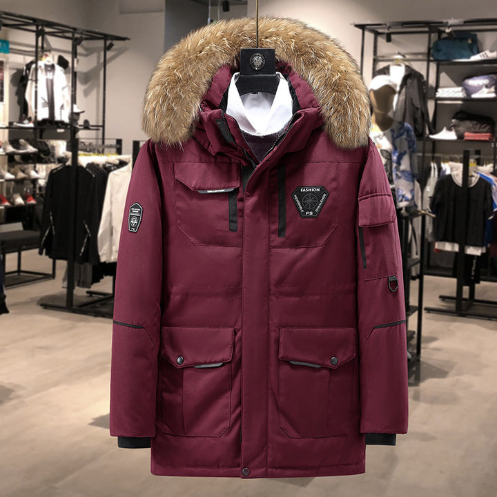 Herren Premium Expeditionsparka mit Kunstfellkragen, winddichter Membran und multifunktionalen Taschen Drune