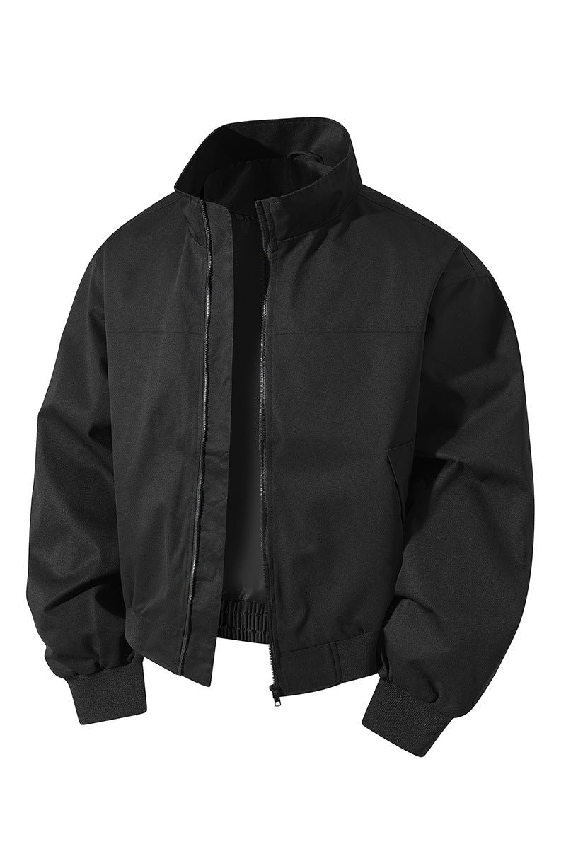 Herren kurz geschnittener Blouson mit Stehkragen und geripptem Saum Drune