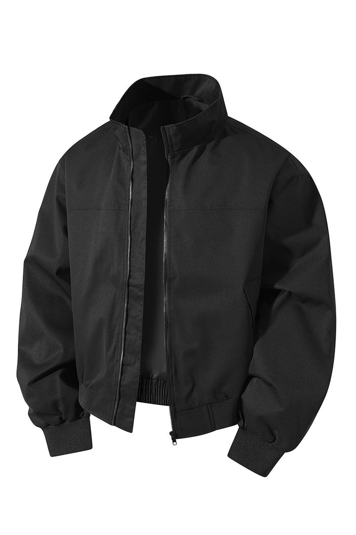 Herren kurz geschnittener Blouson mit Stehkragen und geripptem Saum Drune