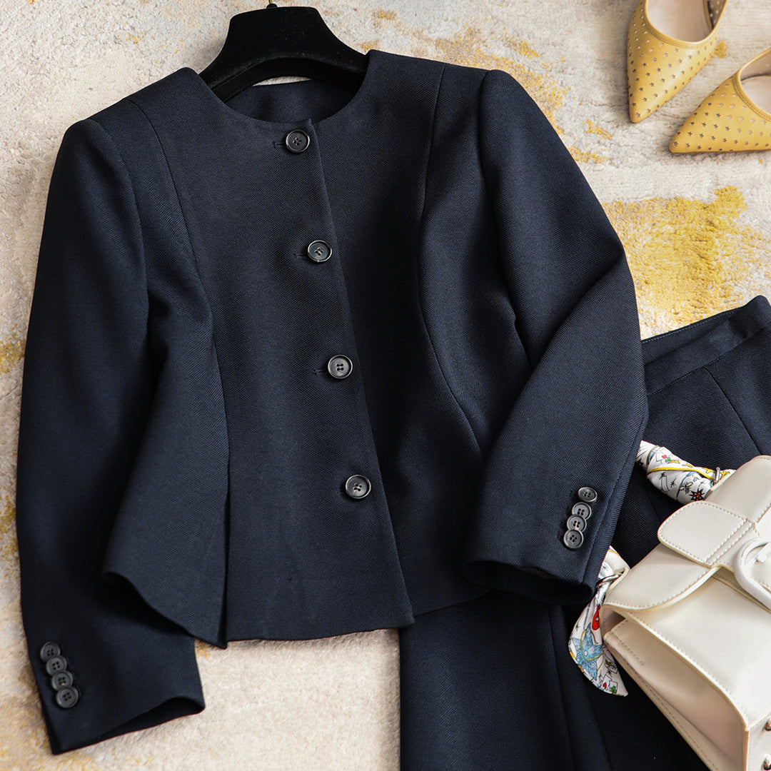 Damen Elegantes Blazer-Set mit Rock Drune