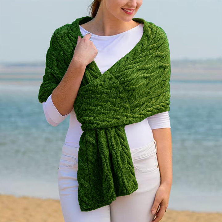 Damen Strickschal mit modernem Zopfmuster und vielseitigem Tragekomfort Drune