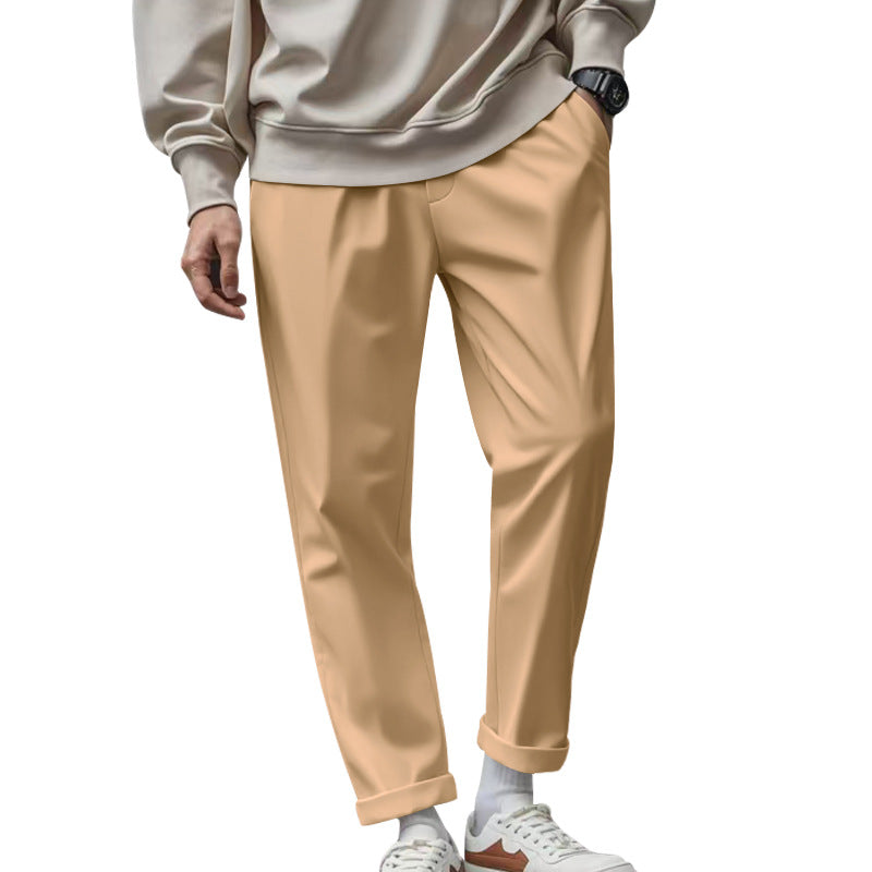 Herren elegante Chino-Hose mit bequemem Bund und modischem Schnitt Drune