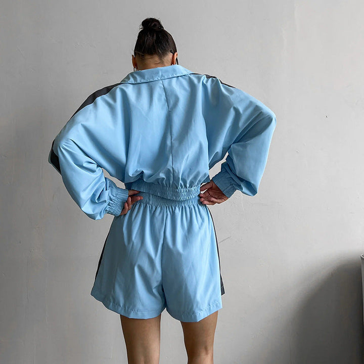 Damen Sportliche Kurzjacke mit elastischem Bund Drune