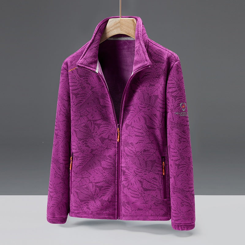 Damen Fleecejacke mit floralem Muster Drune