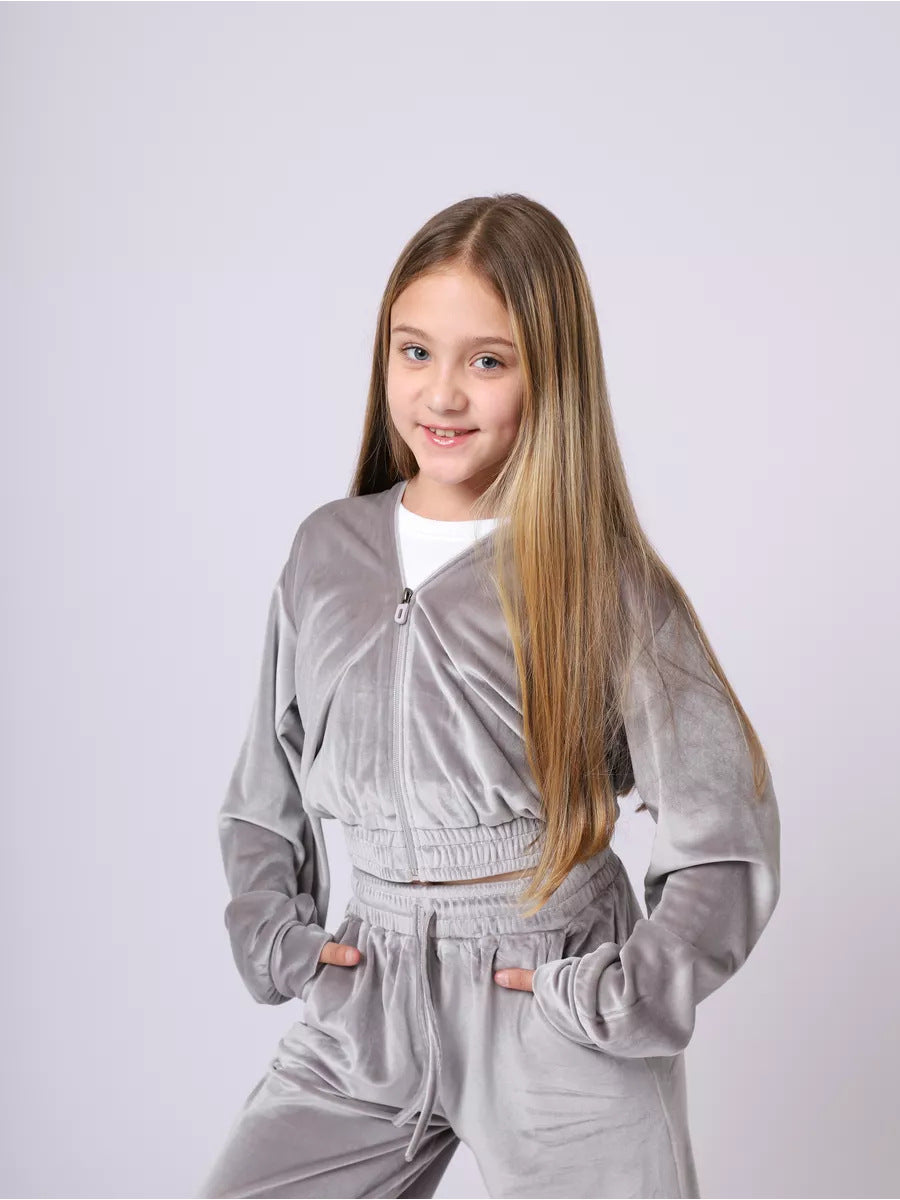 Damen Sportliches Fleece-Trainingsjacken-Set Drune