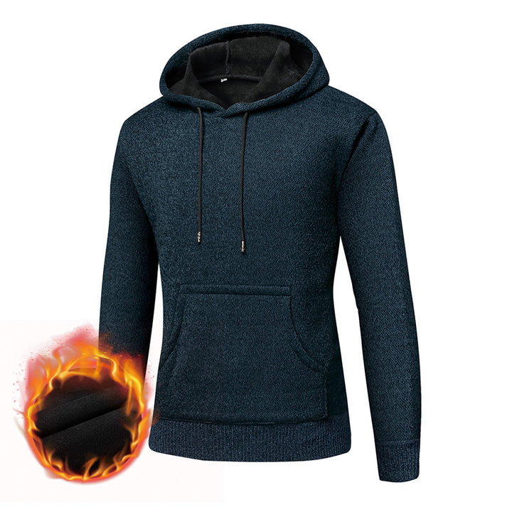 Herren Gefütterter Kapuzenpullover mit Thermofutter und Kängurutasche Drune