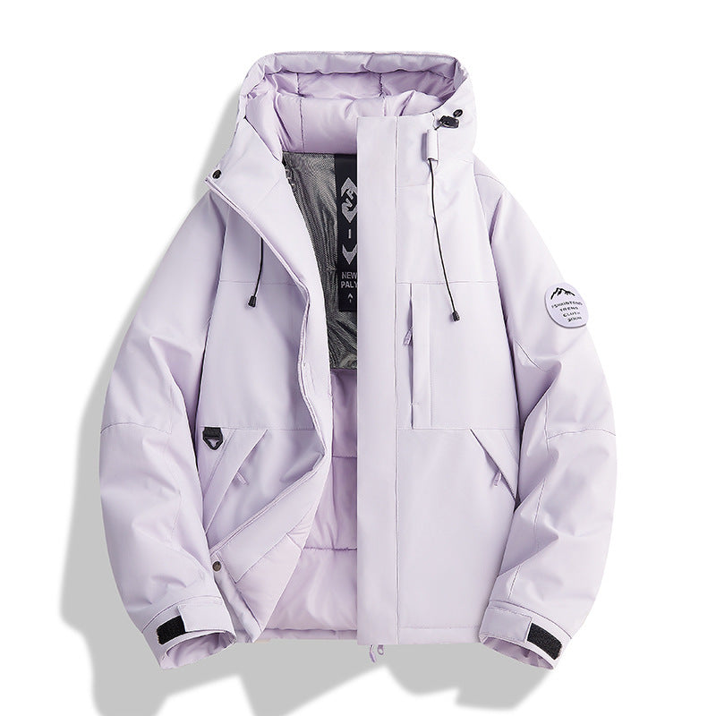 Damen Wattierte Winterjacke mit Kapuze, wasserabweisend und winddicht Drune