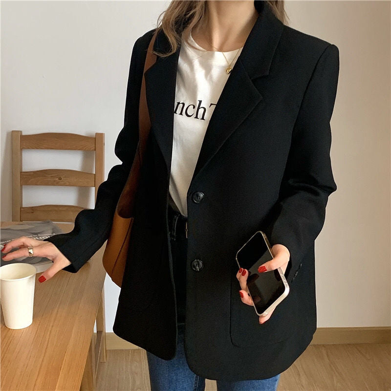Damen Eleganter und moderner Blazer mit aufgesetzten Taschen Drune