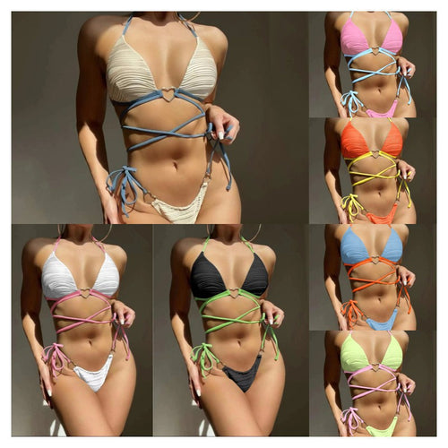 Damen Triangel-Bikini mit innovativem Schnürdesign Drune