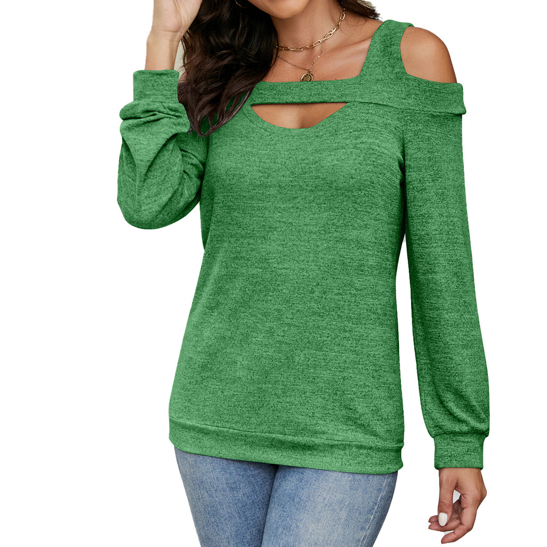 Damen modisches Sweatshirt mit asymmetrischem Ausschnitt Drune