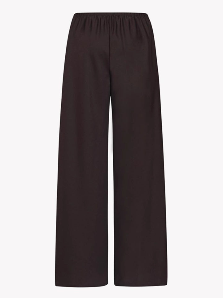 Damen weite Stoffhose mit elastischem Bund Drune