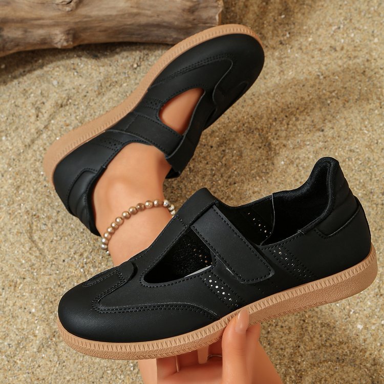 Damen Mary-Jane-Sneaker mit Klettverschluss und gepolstertem Komfortfußbett Drune