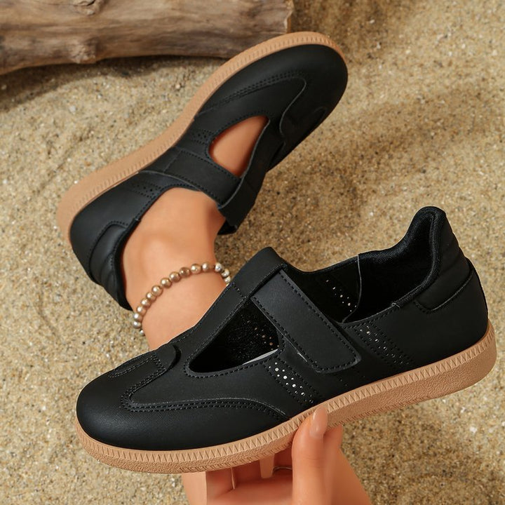 Damen Mary-Jane-Sneaker mit Klettverschluss und gepolstertem Komfortfußbett Drune