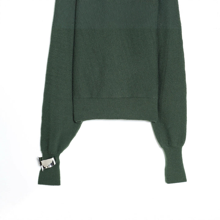 Damen nan kastiger Cropped Strickpullover mit weiten Raglanärmeln, verlängerten Ärmelbündchen und geripptem Saum Drune