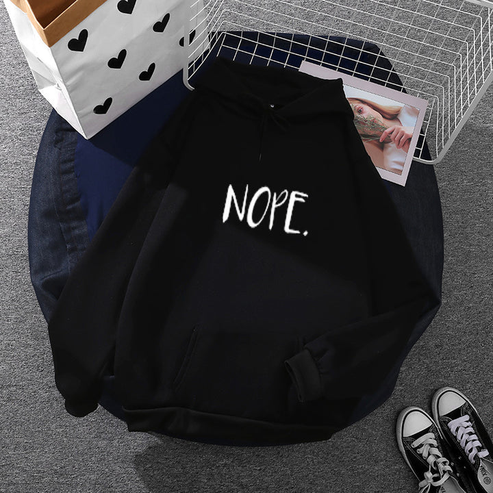 Damen nan lässiger Kapuzenpullover mit Statement-Print, Kängurutasche und weichem Fleece Drune