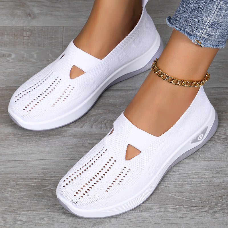Damen Atmungsaktive Freizeit-Slipper mit elastischem Einschlupf und flexibler Sohle Drune