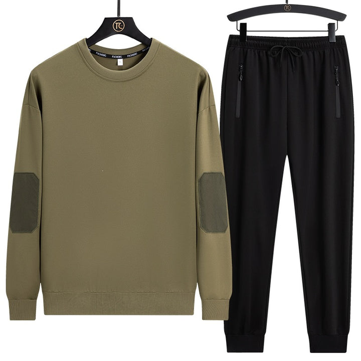 Herren Sportives Lounge-Set aus Funktionsfleece mit Ellenbogenpatches & Reißverschlusstaschen Drune