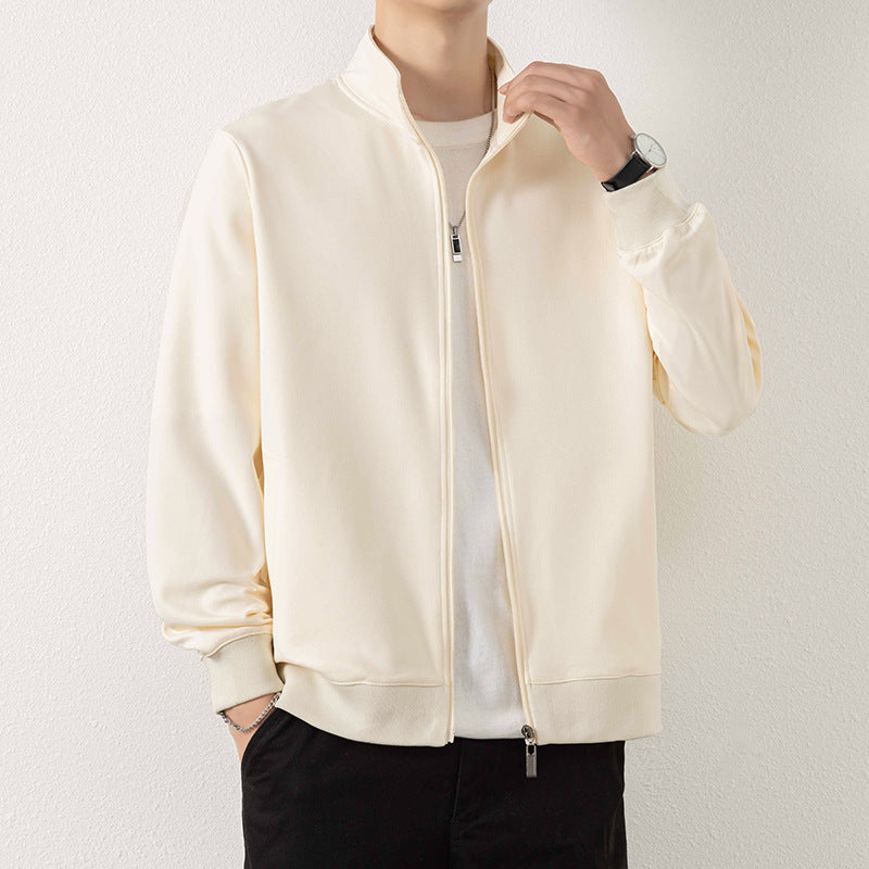 Herren Minimalistische Zip‑Blousonjacke aus technischem Stretchmaterial mit Stehkragen Drune
