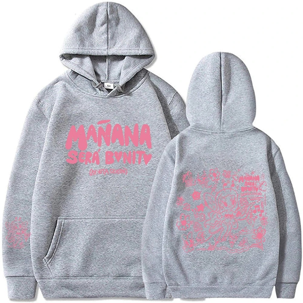 Damen Hoodie mit kreativem Druck und praktischer Kängurutasche Drune