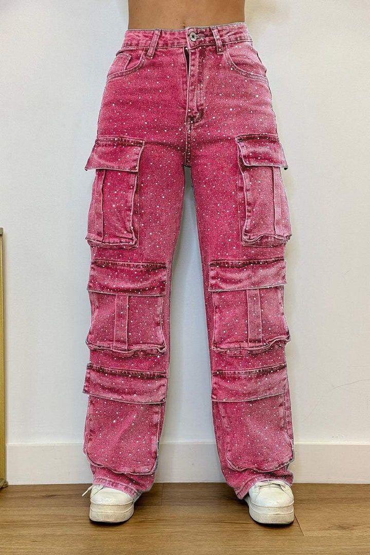 Damen Cargo-Hose mit trendigen Taschen und einem modernen Wasch-Effekt Drune