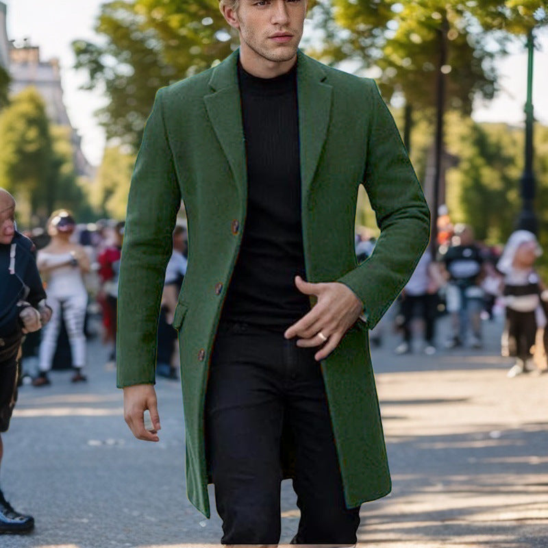 Herren eleganter einfacher Mantel Drune