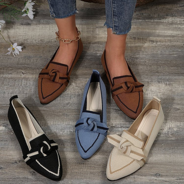 Damen Ballerinas mit schickem Schleifen-Detail und stabiler Sohle Drune