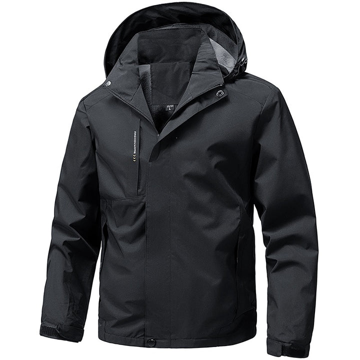Herren Funktionsjacke mit abnehmbarer Kapuze Drune
