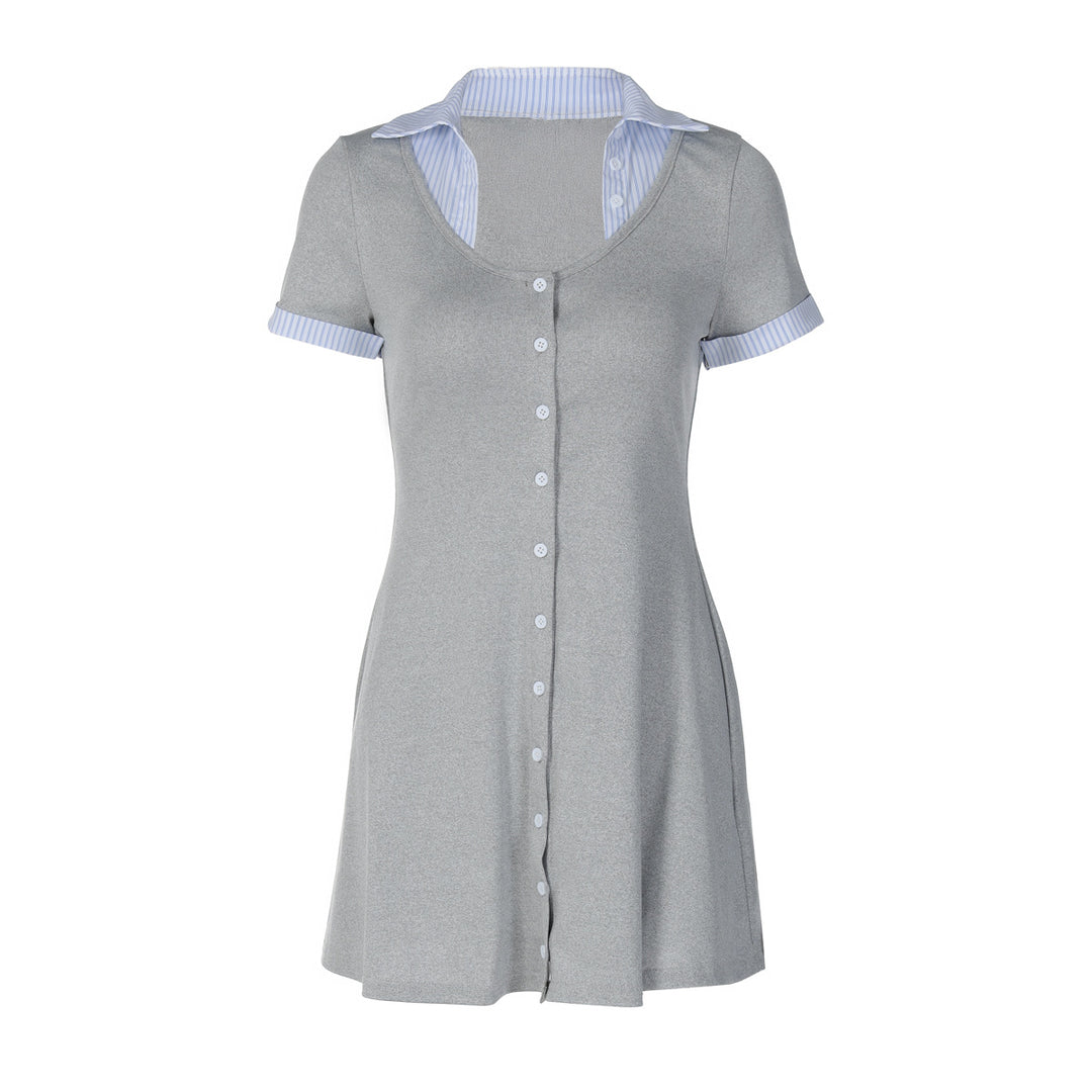 Damen Modisches Polo-Kleid Drune