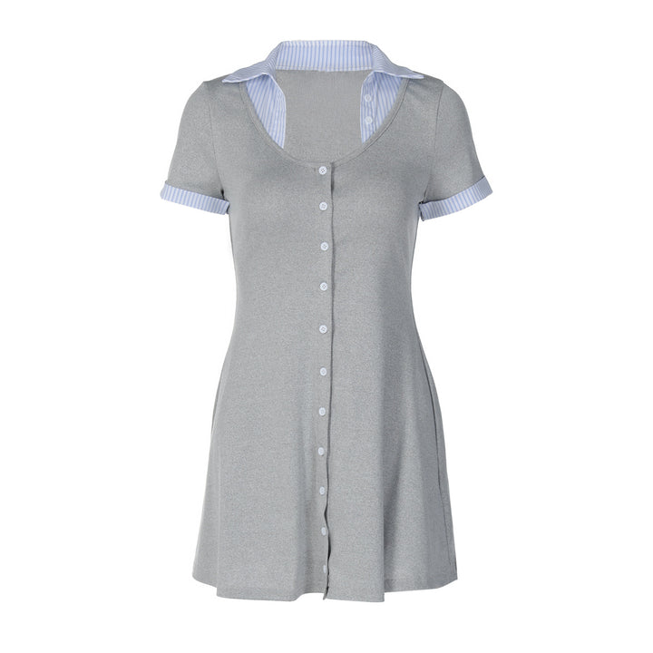 Damen Modisches Polo-Kleid Drune