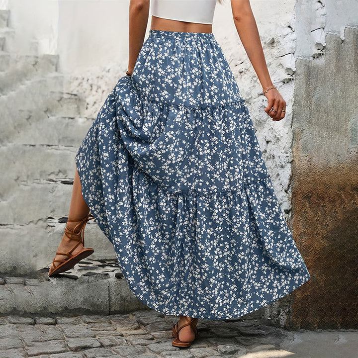 Damen Maxi Rock mit floralem Muster Drune