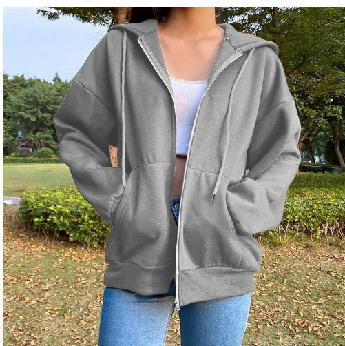 Damen bequeme Kapuzenjacke mit praktischen Taschen und lässigem Schnitt Drune