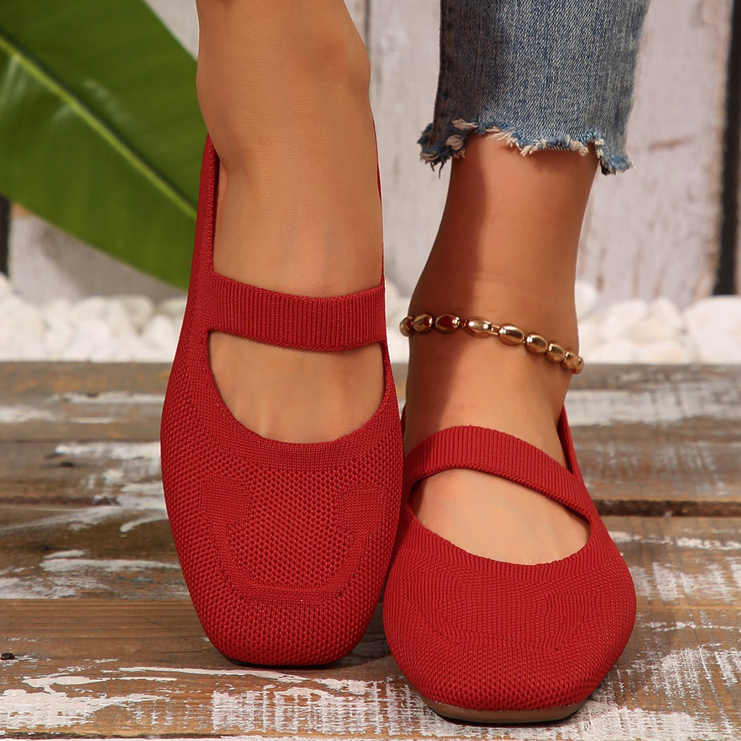 Damen Stilvolle Cutout Slipper Flats Drune